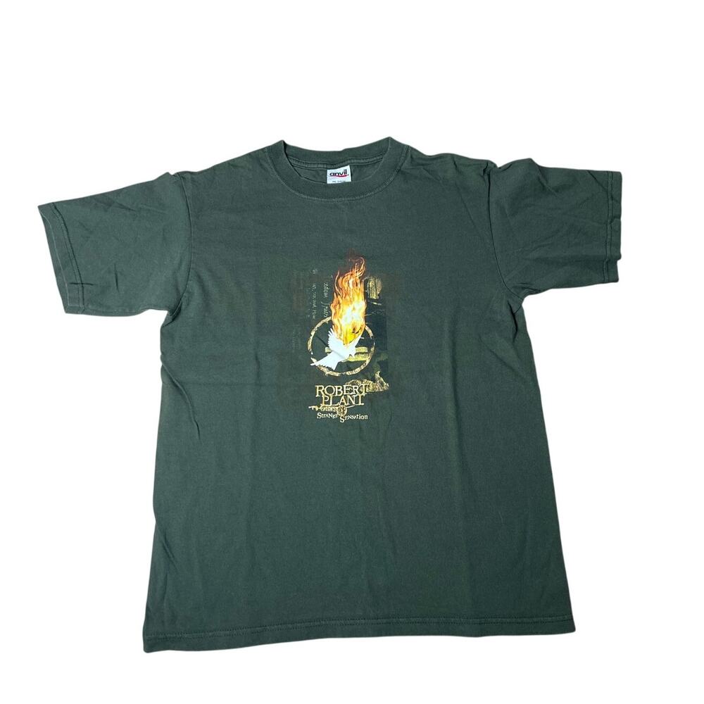 Vintage Y2K Robert Plant Led Zeppelin Tee Strange Sensation T-Shirt Size S